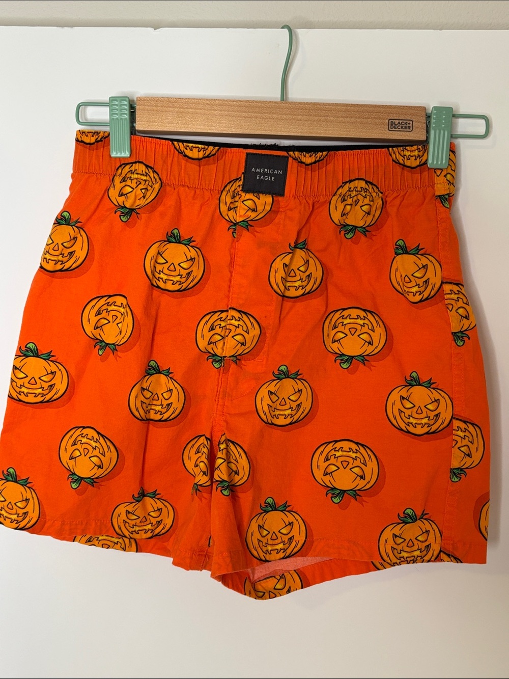 AEO American Eagle Pumpkin Stretch Boxer Shorts 🎃 Orange Halloween